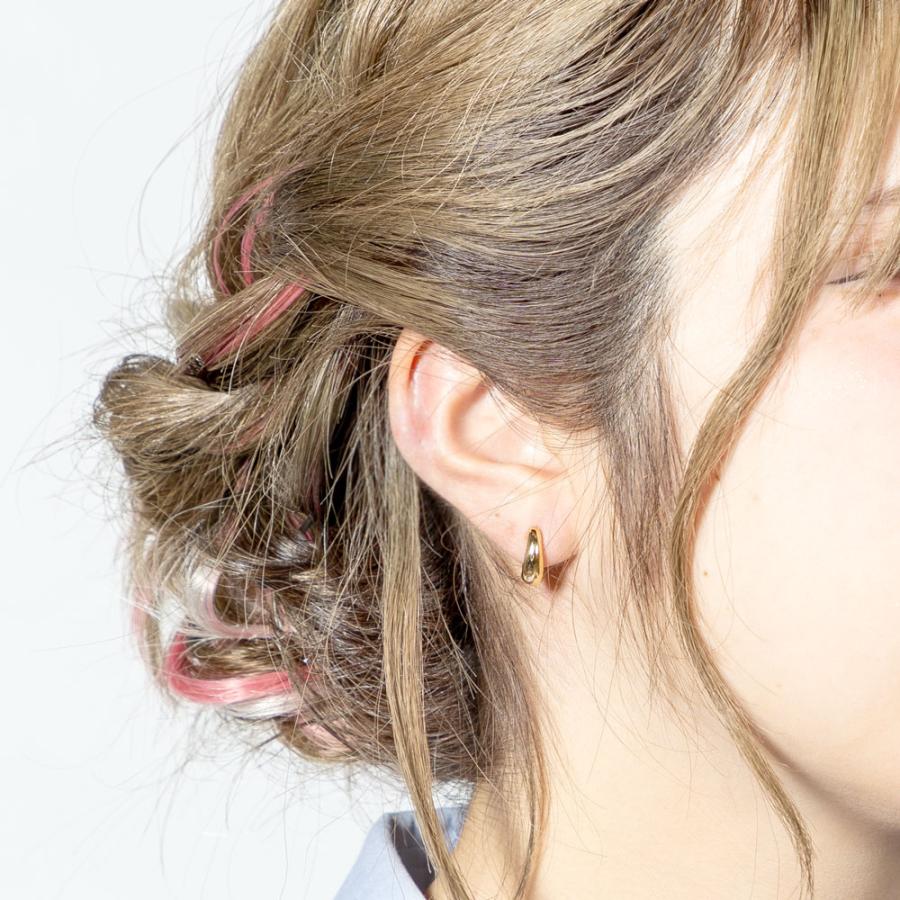 ピアス フープピアス 月甲 18金 k18 18k : ジュエリー工房エターナル