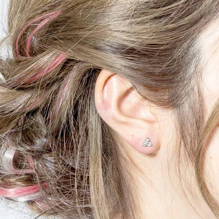 ピアス スリーストーン トリロジー ダイヤモンド 0.3ct プラチナ900 