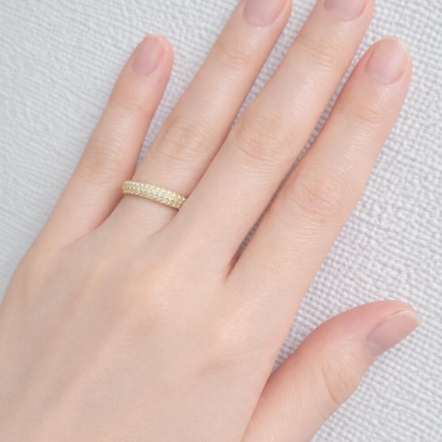 パヴェセッティング k18イエローゴールドリング1.30ct 18金 ダイヤモンド 1.30ct パヴェ リング フルエタニティリング 指輪