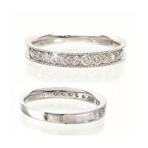 指輪 ダイヤモンド エタニティリング プラチナ900 pt900 リング 0.3ct アンティーク風 ミル打ち レディース アクセサリーの画像