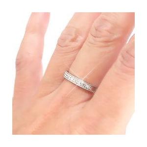 指輪 ダイヤモンド エタニティリング プラチナ900 pt900 リング 0.3ct アンティーク風 ミル打ち レディース アクセサリーの画像