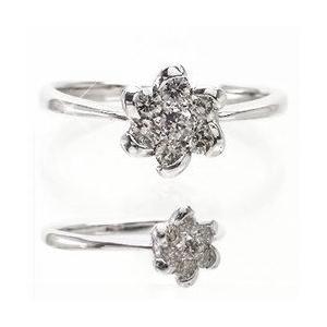 指輪 ダイヤモンド リング フラワー 花 ダイヤ 0.3ct k18ゴールド 18金  