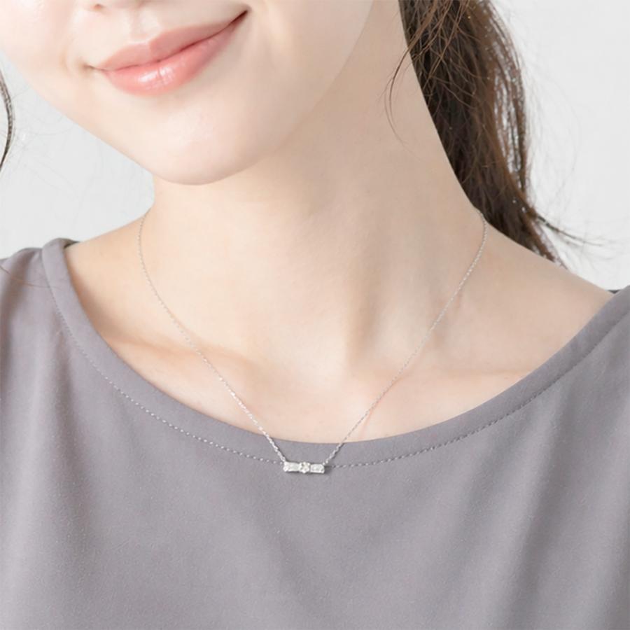 ダイヤモンド リボン ネックレス ペンダント ダイヤモンド 0.3ct k18ゴールド 18金 レディース ジュエリー アクセサリーの画像