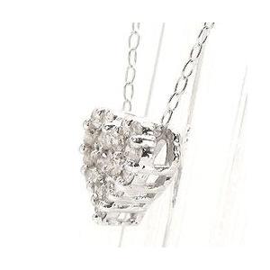 ハート パヴェ ダイヤモンド ネックレス ペンダント ダイヤ 0.2ct プラチナ900 pt900 レディース アクセサリーの画像