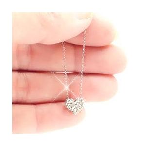 ハート パヴェ ダイヤモンド ネックレス ペンダント ダイヤ 0.2ct プラチナ900 pt900 レディース アクセサリーの画像