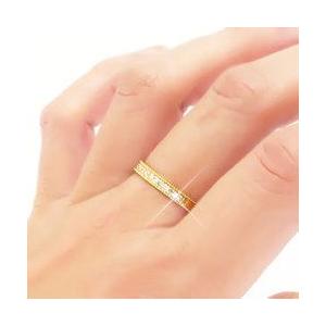 指輪 ダイヤモンド リング エタニティリング アンティーク ミル ダイヤモンド 0.2ct k18ゴールド 18金 レディースの画像