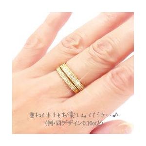 指輪 ハーフエタニティリング ダイヤモンド リング アンティーク ミル 0.3ct k18ゴールド 18金 レディース アクセサリーの画像