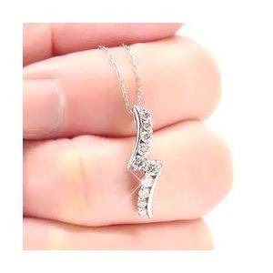 ダイヤモンド ネックレス ペンダント k18ゴールド 18金 ダイヤ 0.3ct 10石 テンダイヤモンドレディース アクセサリーの画像