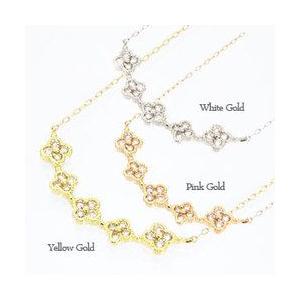 フラワー 花 ミル打ち ダイヤモンド ペンダント ネックレス ダイヤ 0.3ct k18ゴールド 18金 レディース アクセサリーの画像