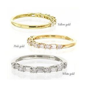 指輪 エタニティリング ダイヤモンド リング ダイヤ 0.4ct バケット 