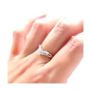指輪 ダイヤモンド リング k18ゴールド ダイヤ 0.3ct テンダイヤモンド フラワー 18金 レディース アクセサリーの画像