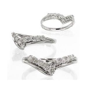 指輪 k18ゴールド ダイヤモンド リング ダイヤ 0.3ct テンダイヤモンド レディース ジュエリー アクセサリーの画像