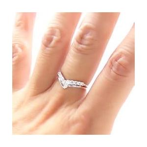 指輪 k18ゴールド ダイヤモンド リング ダイヤ 0.3ct テンダイヤモンド レディース ジュエリー アクセサリーの画像
