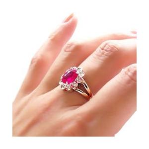 指輪 ルビー 2ct ダイヤモンド 0.2ct リング 鑑別書付き 7月誕生石