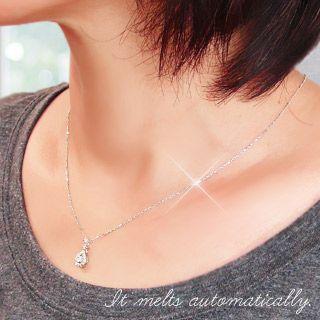 ダイヤモンド ネックレス ペンダント ダイヤ 0.17ct ツユ ドロップ k18ゴールド 18金 レディース ジュエリー アクセサリーの画像