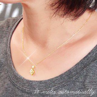 スクエア しかく ひし形 ダイヤモンド ネックレス ペンダント 0.22ct k18ゴールド 18金 レディース アクセサリーの画像