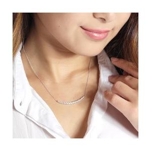 ダイヤモンド ラインネックレス 1ctアップ プラチナ900 pt900 