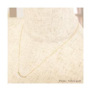 k18ゴールド ダイヤモンド ラインネックレス ペンダント ダイヤ 0.2ct グラデーション 18金 レディース アクセサリーの画像