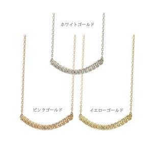 ダイヤモンド ラインネックレス ペンダント 0.1ct k18ゴールド 18金 レディース ジュエリー アクセサリーの画像