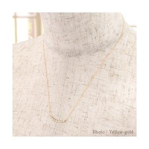 ダイヤモンド ラインネックレス ダイヤ 0.3ct k18ゴールド 18金 ペンダント レディース ジュエリー アクセサリーの画像
