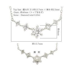 ダイヤモンド ラインネックレス 0.2ct プラチナ900 pt900 ペンダント レディース ジュエリー アクセサリーの画像