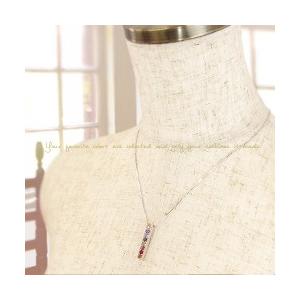 アミュレット ネックレス ペンダント マルチカラー レインボー レール  
