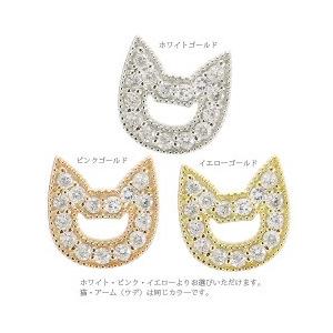 k18ゴールド ダイヤモンド ネックレス 0.15ct キャット ネコ 猫 ねこ 18金 cat ねこ耳 ペンダント レディースの画像