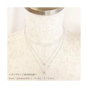 イニシャル 一粒ダイヤモンド ネックレス 0.25ct pt900 プラチナ900 ネーム ソリティア フクリン レディースの画像
