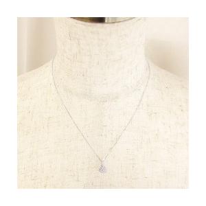 pt900 ダイヤモンド ネックレス 取り巻き ダイヤ 0.4ct プラチナ900 フラワー 花 ハート ペンダント レディースの画像