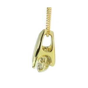 ダンシングストーン 一粒ダイヤモンド ネックレス ペンダント ダイヤ 0.2ct 18金 ゴールド レディース アクセサリーの画像