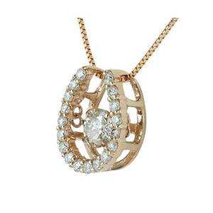 ダンシングストーン ダイヤモンド ネックレス 馬蹄 ペンダント ホースシュー ダイヤ 0.5ct 18金 ゴールド レディースの画像