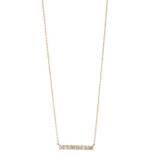 キラ　0.2ctダイヤモンド ラインネックレス ダイヤモンド ライン ネックレス 0.2ct ストレート k18ゴールド