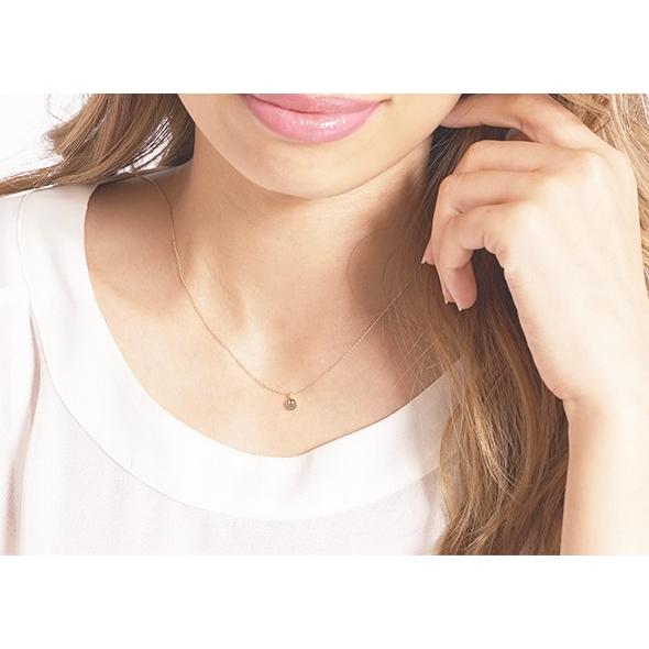 レディース ネックレス スマイル k10ゴールド ニコチャン 10金