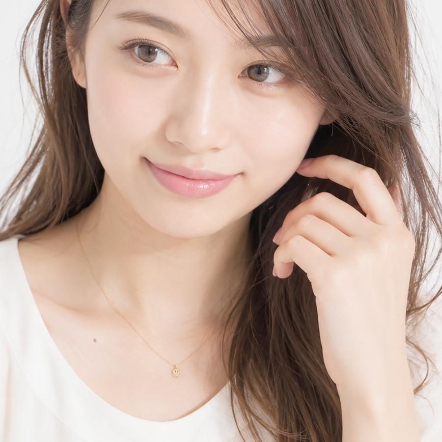 レディース ネックレス スマイル k10ゴールド ニコチャン 10金 