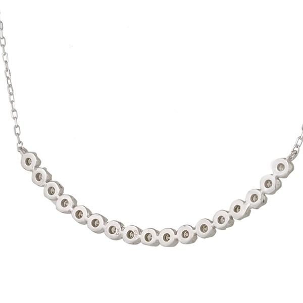 ラインネックレス k18ゴールド ダイヤモンド 0.3ct 18金 ペンダント レディース ジュエリー アクセサリーの画像