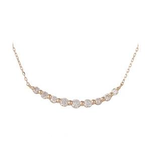 ラインネックレス k18ゴールド ダイヤモンド 0.3ct 18金 ペンダント レディース ジュエリー アクセサリーの画像