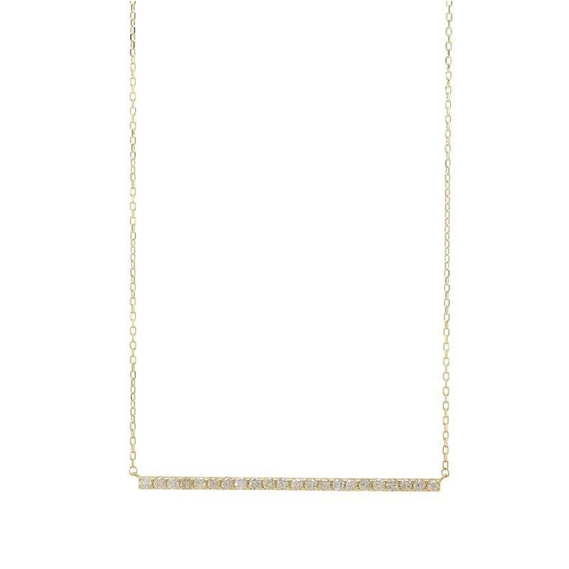 ラインネックレス k18ゴールド ダイヤモンド 0.5ct 18金 ペンダント レディース ジュエリー アクセサリーの画像