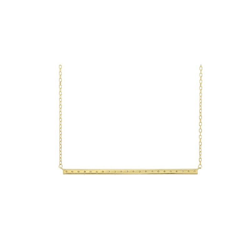ラインネックレス k18ゴールド ダイヤモンド 0.5ct 18金 ペンダント レディース ジュエリー アクセサリーの画像