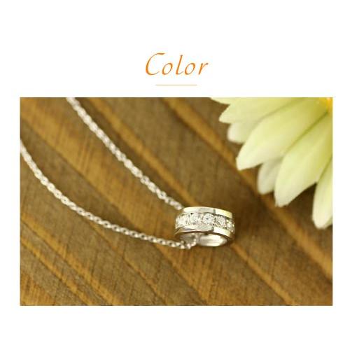 リングペンダント リングチャーム ダイヤモンド ネックレス 0.33ct フルエタニティ レディース ジュエリー アクセサリーの画像