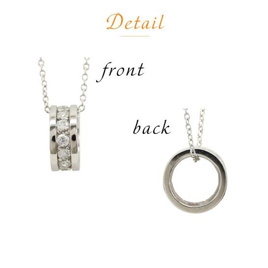 リングペンダント リングチャーム ダイヤモンド ネックレス 0.33ct フルエタニティ レディース ジュエリー アクセサリーの画像