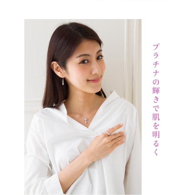 クロス 十字架 ネックレス ペンダント ダイヤモンド ダイヤ 0.5ct プラチナ900 pt900 レディース ジュエリー アクセサリーの画像