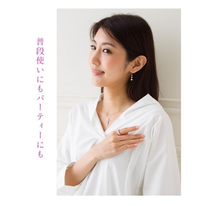 クロス 十字架 ネックレス ペンダント ダイヤモンド ダイヤ 0.5ct プラチナ900 pt900 レディース ジュエリー アクセサリーの画像