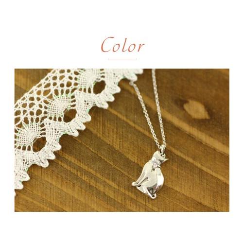 ネックレス キャット ねこ ネコ 猫 ダイヤモンド ペンダント 0.07ct K18 18金の画像