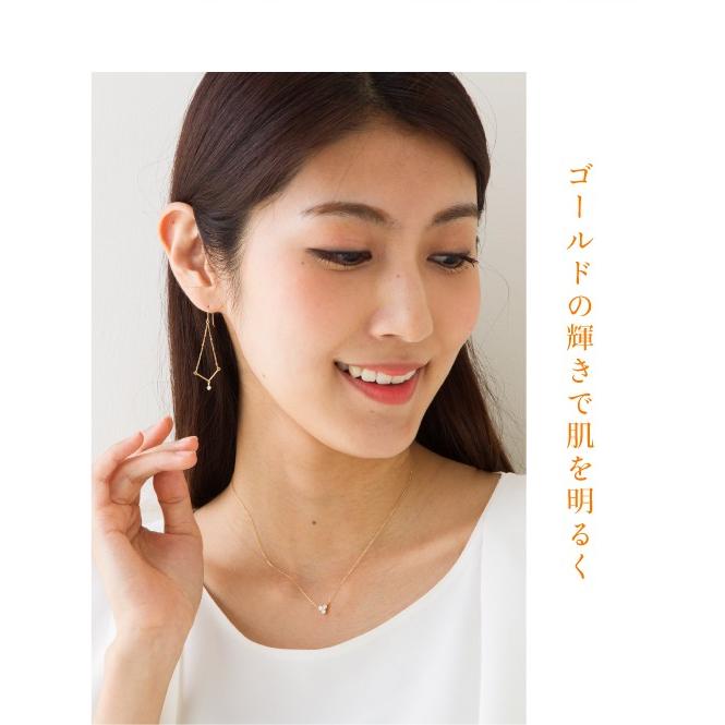 スリーストーン ネックレス ｋ18 ダイヤモンド 0.2ct ペンダント トリロジー 18金 ゴールド 3ストーン レディースの画像