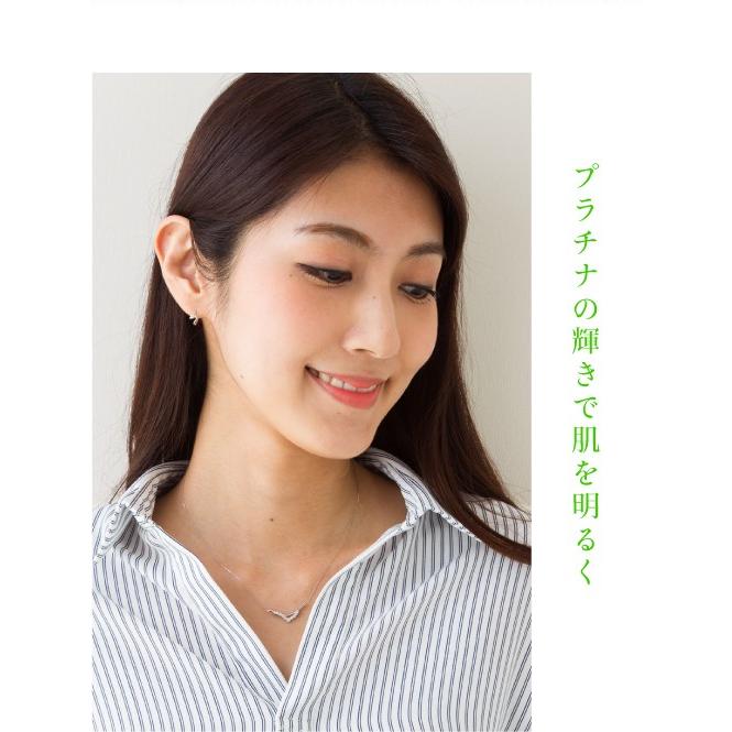 ラインネックレス プラチナ900 pt900 ダイヤモンド テンダイヤ 10石 0.3ctの画像