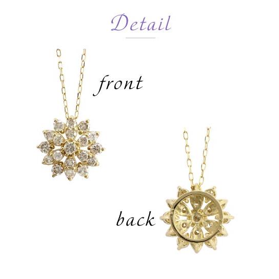 ダイヤモンド ネックレス K18 ダイヤ 0.5ct ダイヤモンド ペンダント 18k 18金 レディース ジュエリー アクセサリーの画像