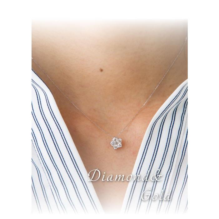 ダイヤモンド ネックレス K18 ダイヤ 0.5ct ペンダント 18金 イエローゴールド ピンクゴールド ホワイトゴールド レディースの画像