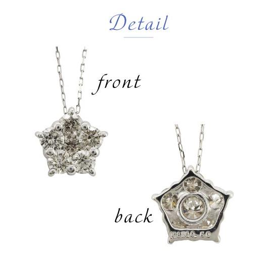 ダイヤモンド ネックレス K18 ダイヤ 0.5ct ペンダント 18金 イエローゴールド ピンクゴールド ホワイトゴールド レディースの画像