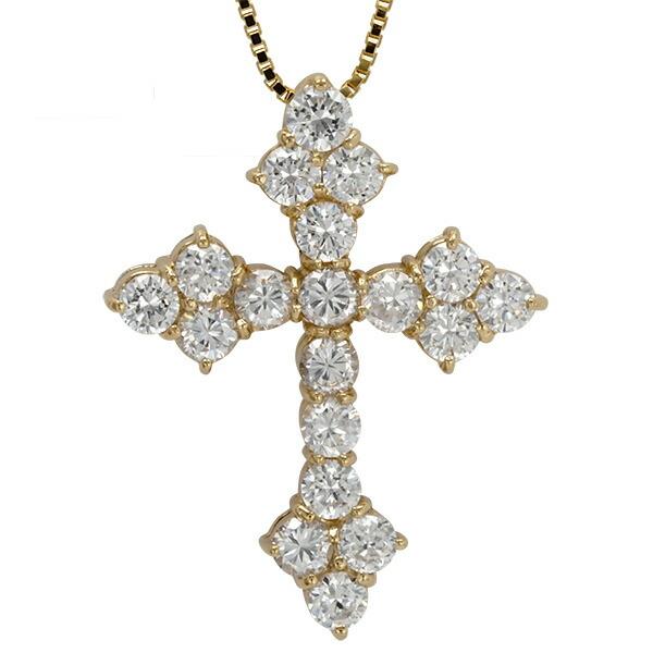 2ct ダイヤモンド クロス ネックレス 18金 : ジュエリー工房エターナル 