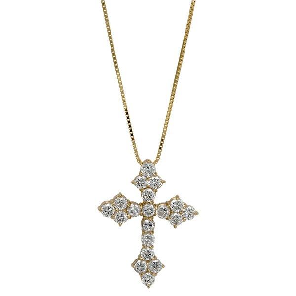 2ct ダイヤモンド クロス ネックレス 18金 : ジュエリー工房エターナル 
